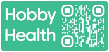 Hobbyhealth Logo an qr code