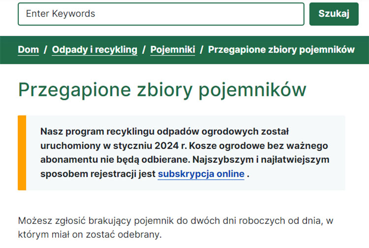 Example of a translated web page
